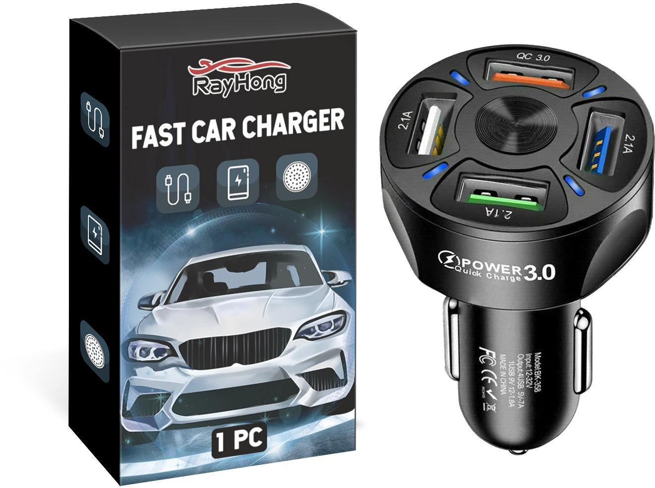 Rapid Multiple Charging Car Adapter|Wingotek