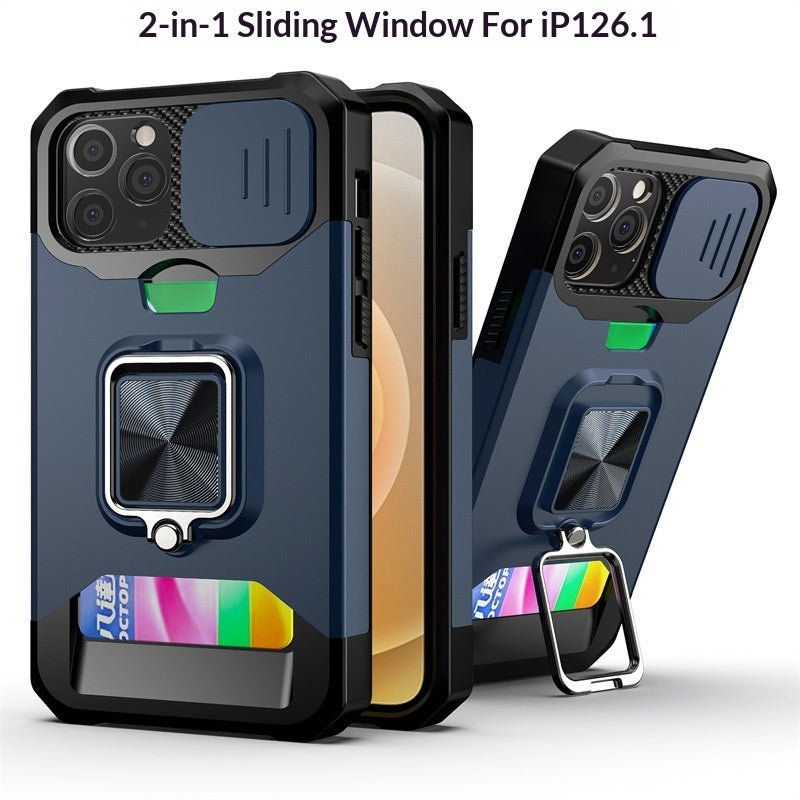 Sliding Card Holder Phone Case for iPhone 15–17|Wingotek