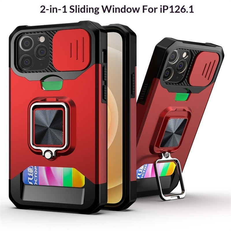 Sliding Card Holder Phone Case for iPhone 15–17|Wingotek