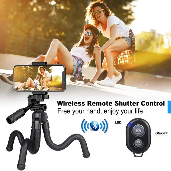 Portable Flexible Phone Tripod with Wireless Remote|Wingotek