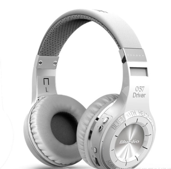 Bluedio White & Silver Bluetooth Headphones|Wingotek