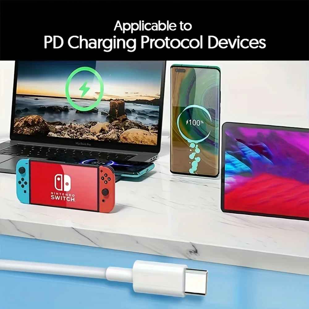 Ultra Fast Charger UK Plug – Dual Type-C Cable | Wingotek