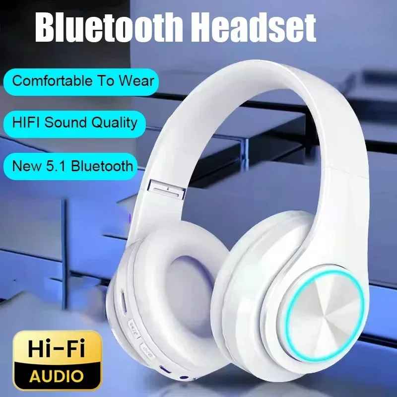 RGB Foldable Bluetooth Headphones|Wingotek