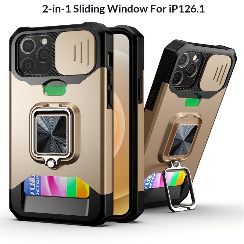 Sliding Card Holder Phone Case for iPhone 15–17|Wingotek