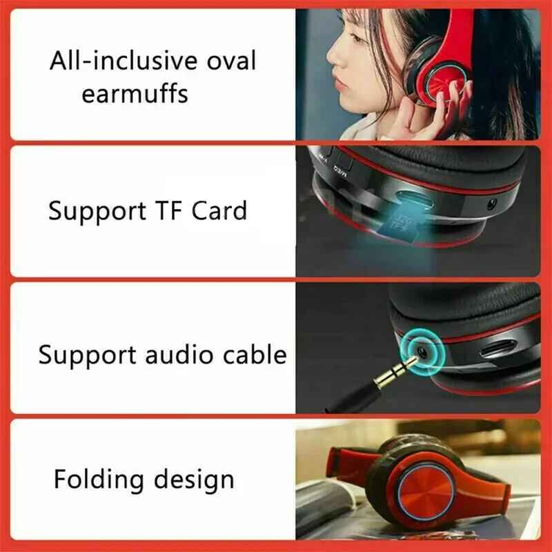 RGB Foldable Bluetooth Headphones|Wingotek