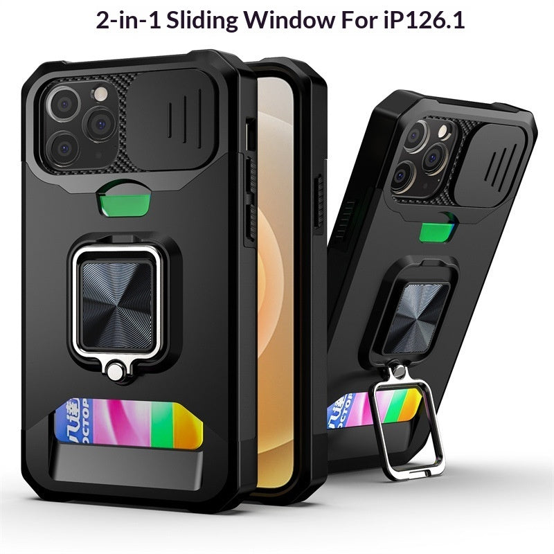 Sliding Card Holder Phone Case for iPhone 15–17|Wingotek