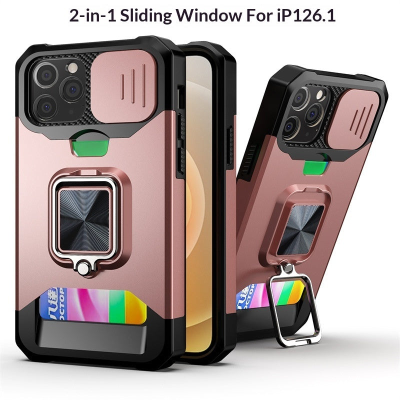 Sliding Card Holder Phone Case for iPhone 15–17|Wingotek