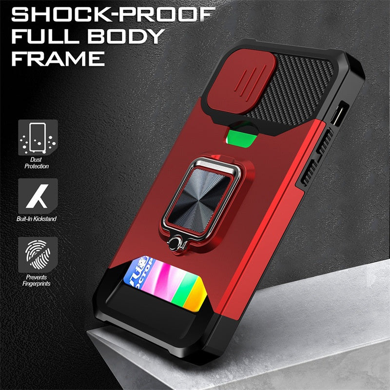 Sliding Card Holder Phone Case for iPhone 15–17|Wingotek